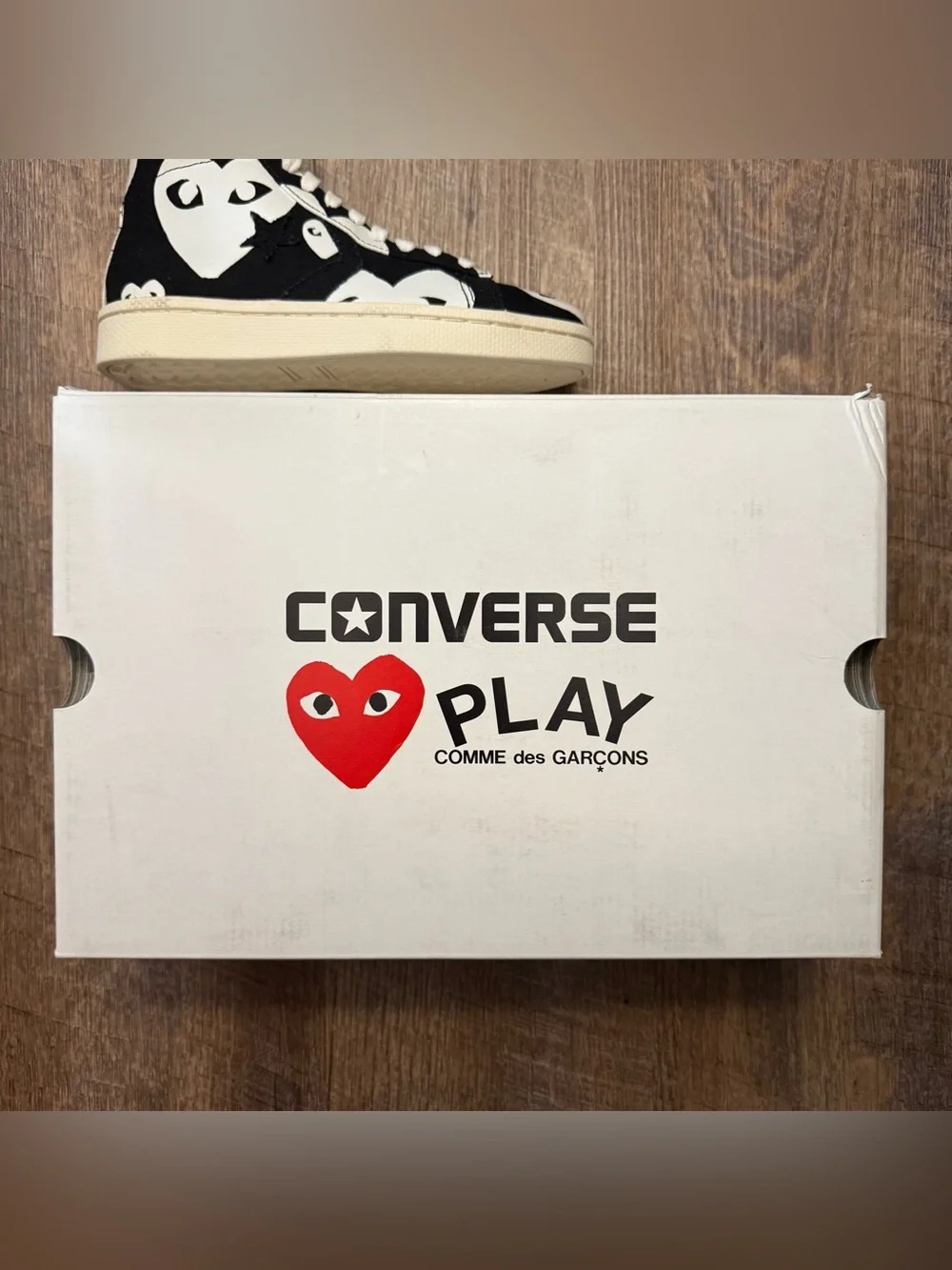 Converse x Comme des Garçons CDG Play Pro Leather Black White